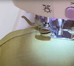 how to make a cute diy skirt top you can wear in 2 different ways, Hemming the DIY skirt top