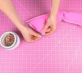 how to make a wrap bikini top with a unique asymmetrical design, Assembling the DIY wrap bikini top