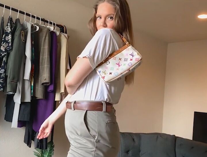 how to style 90s and y2k purses 5 cute purses outfit ideas, Styling a vintage Louise Vuitton purse