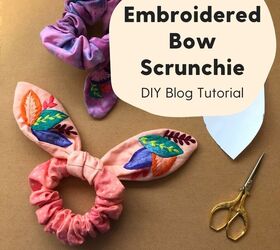 How to Create an Embroidered Scrunchie