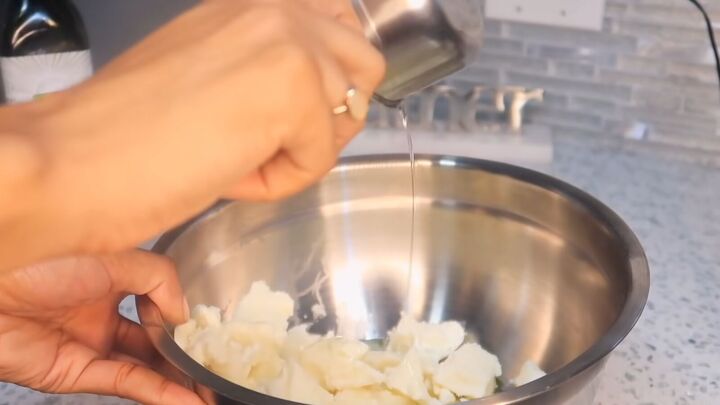 how to make a diy whipped butter for hair skin nails more, Adding avocado oil