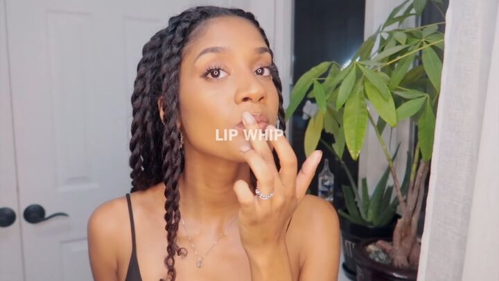 how to make a diy whipped butter for hair skin nails more, Using the whipped butter as lip balm