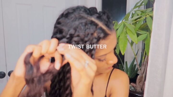 how to make a diy whipped butter for hair skin nails more, Using the whipped butter as twist butter