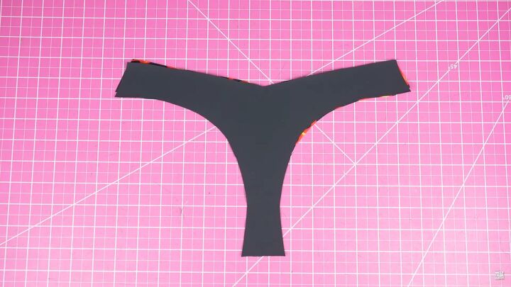 how to make your own swimsuit with a sexy cutout keyhole design, Laying the back pieces right sides together