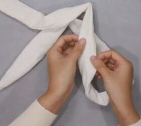 how to make a cute diy scrunchie headband with linen fabric, How to make a scrunchie headband