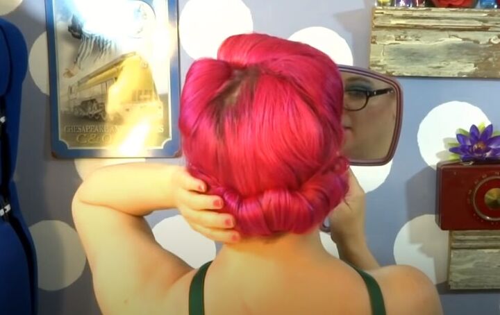how to do victory rolls gibson rolls for a classic vintage updo, Gibson roll hairstyle