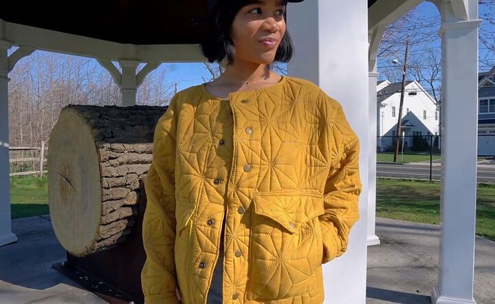 how to make a quilted jacket for spring using a thrift store blanket, How to make a quilted jacket