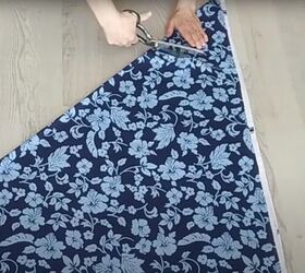 how to easily make a diy convertible dress you can wear 5 ways, Cutting out the fabric