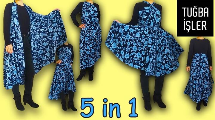 how to easily make a diy convertible dress you can wear 5 ways, DIY convertible dress