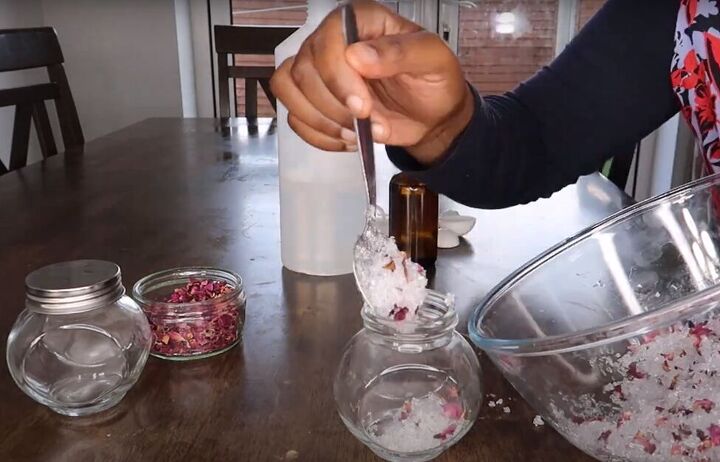 how to make homemade bath salts with rose petals great gift idea, How to make bath salts
