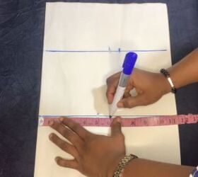 how to make a leg of mutton sleeve pattern sew it together, Marking the elbow measurement