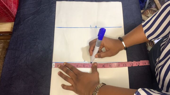 how to make a leg of mutton sleeve pattern sew it together, Marking the elbow measurement