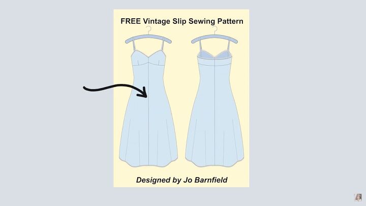how to make a silky diy slip dress using a free sewing pattern, Vntage slip dress sewing pattern