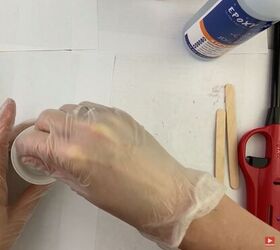 How to Make Pretty Resin Ocean Wave Earrings With Gold Foil Upstyle