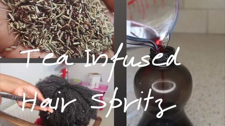 how to make detangling hair spritz with rosemary hibiscus tea, How to make hair spritz