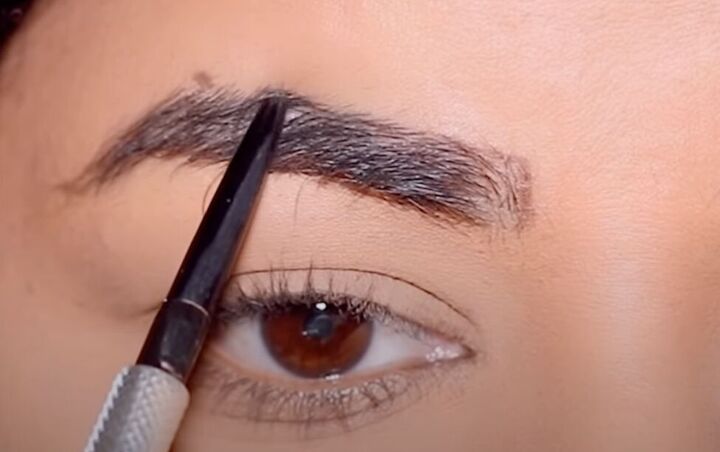 how to do simple 3 point eyebrow mapping to shape maintain brows, Connecting the points with a line