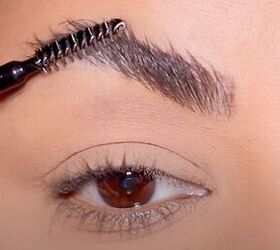 how to do simple 3 point eyebrow mapping to shape maintain brows, Brushing brow hairs upwards