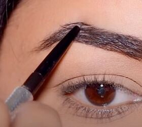 how to do simple 3 point eyebrow mapping to shape maintain brows, Filling in brows with a pencil