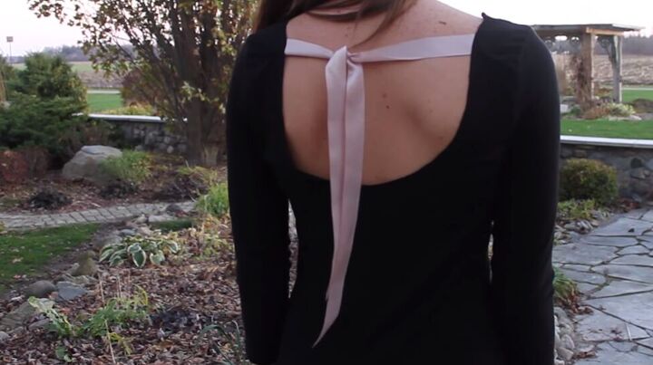 2 Easy Clothing Upcycles: DIY Lace Trim Sweater & Ribbon Back Dress | Upstyle 2 Easy Clothing Upcycles: DIY Lace Trim Sweater & Ribbon Back Dress | Upstyle