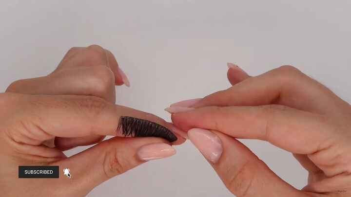 how to clean false lashes easily safely so you can reuse them, Pulling eyelash glue off the band