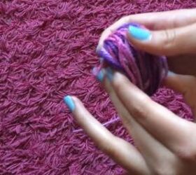 how to easily make cute diy pom pom hair clips in 4 simple steps, Taking the yarn off your fingers