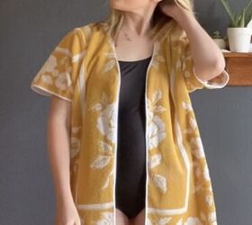 how to upcycle old towels into a beach coverup