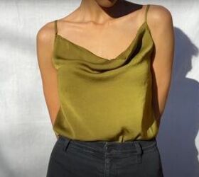 how to make a cowl neck tank top from scratch pattern included, How to make a cowl neck tank top