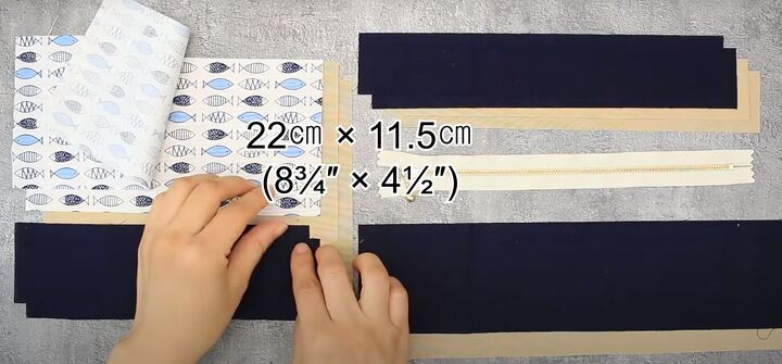 how to make a mini purse with a zipper lining in 7 simple steps, Cutting out the pattern pieces