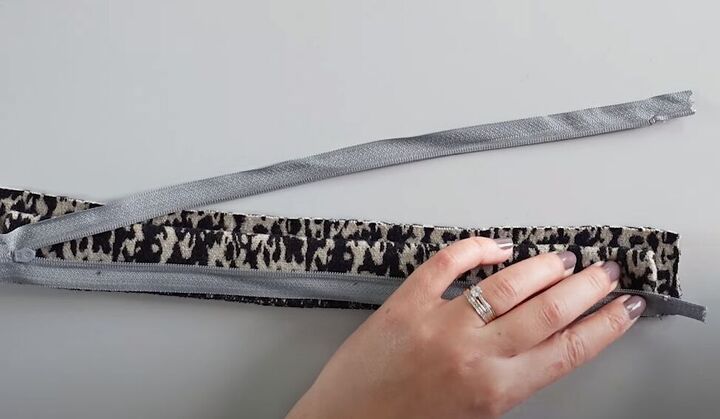 how to make a fanny pack from scratch in 7 simple steps free pattern, Placing the flap and zipper