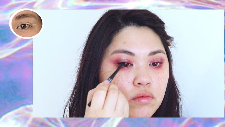 how to do sexy dramatic fox eye makeup with pops of pink purple, Fox eye makeup tutorial