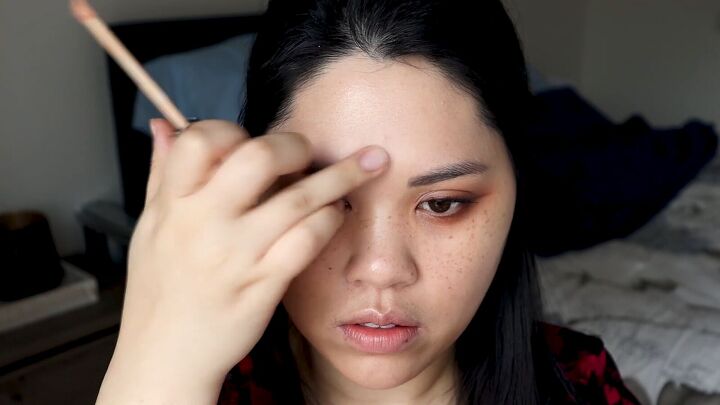 looking for a subtle sultry look try this soft glam makeup tutorial, Adding concealer to blemishes