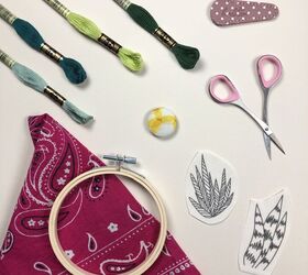 how to create an embroidered bandana