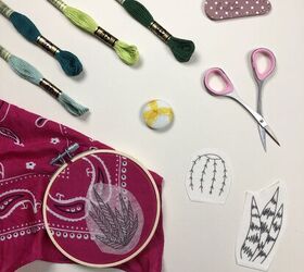 how to create an embroidered bandana