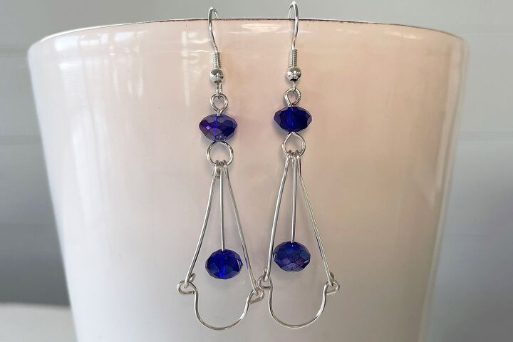 wire pendulum earrings diy tutorial