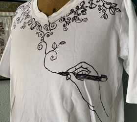 diy doodle tee white tee transformation so fun to do and wear
