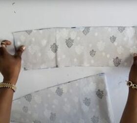 how to make a maxi skirt with slits pockets perfect for summer, Cutting out the waistband