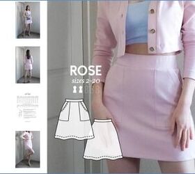 How to Make a Cute A-Line Mini With the Rose Miniskirt Sewing Pattern ...