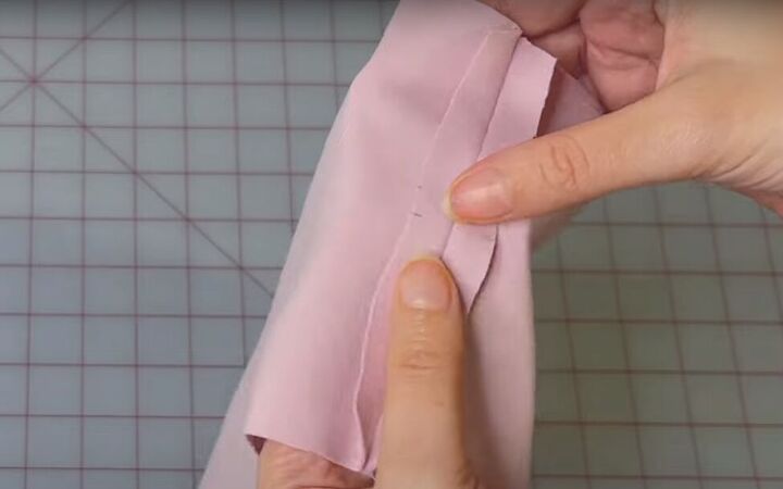 how to make a cute a line mini with the rose miniskirt sewing pattern, Pressing the waistband seam open