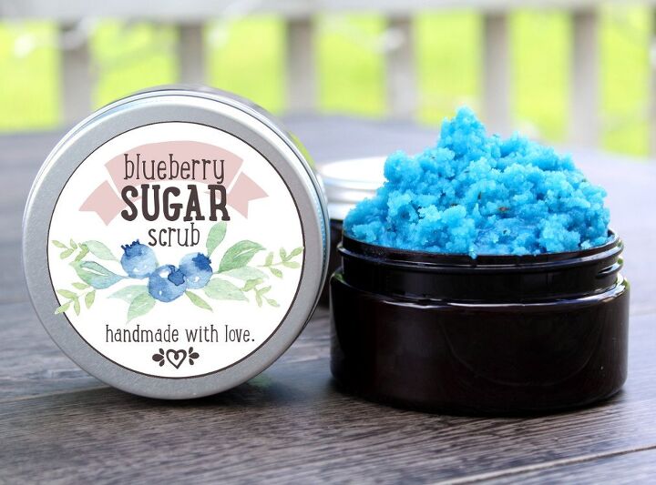 how to make blueberry sugar scrub with tea seed oil emulsified recipe