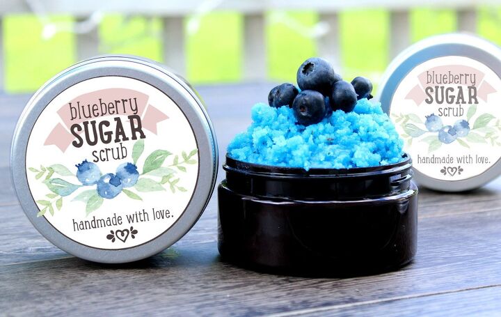 how to make blueberry sugar scrub with tea seed oil emulsified recipe