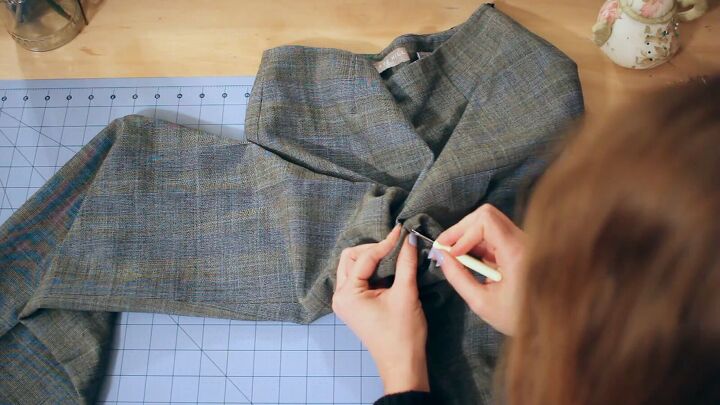 how to turn pants into a skirt in 8 quick easy steps, Seam ripping the pants