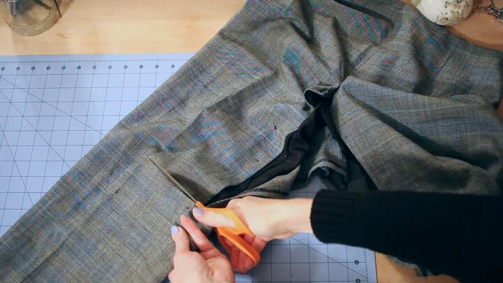 how to turn pants into a skirt in 8 quick easy steps, Cutting the pants