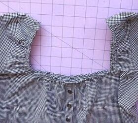 how to sew a cute summer top out of an old gingham shirt, Easy summer tops to sew
