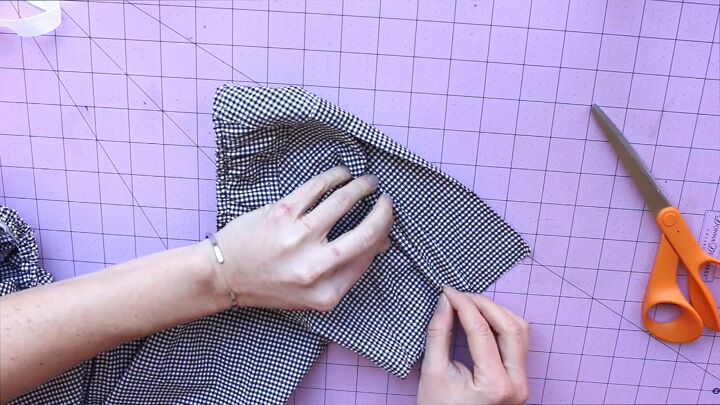 how to sew a cute summer top out of an old gingham shirt, DIY summer tops