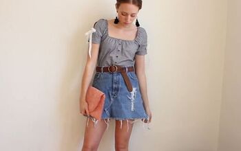 How to Sew a Cute Summer Top Out of an Old Gingham Shirt