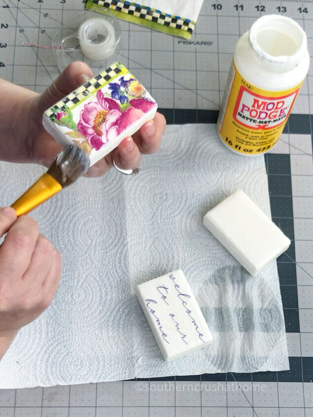 easy soap decoration how to decoupage soap bars