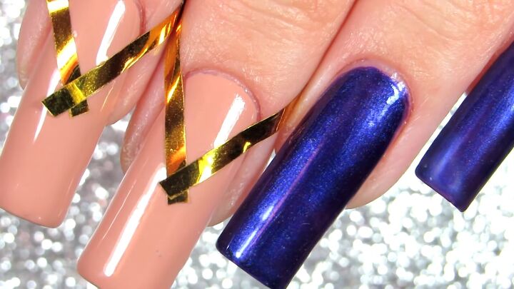 how to create pretty chevron nail designs with nail tape, Chevron nails DIY with nail tape