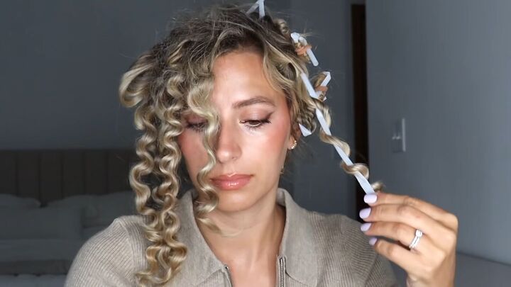 diy heatless straw curls how to curl hair overnight with straws, How to curl hair with straws