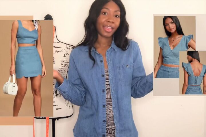 how to make a cute diy matching set out of old denim, DIY matching set inspiration
