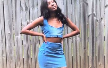How to Make a Cute DIY Matching Set Out of Old Denim